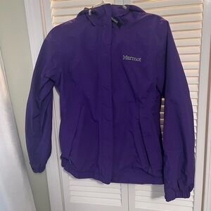 Marmot Front Zip Hooded Jacket Purple- Size M